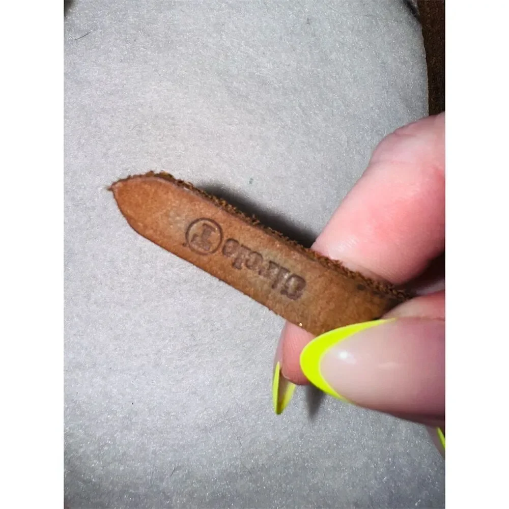 Circle T light brown suede leather  Adjustable Dog Collar  14” and 10”